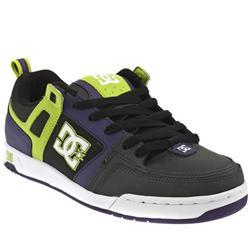 Male Centre Leather Upper Dc Shoes in Black and Purple