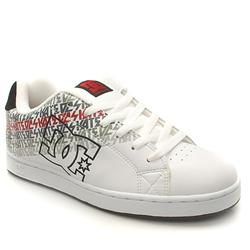 Dcshoe Co Male Character Leather Upper Dc Shoes in White and Grey