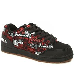 Dcshoe Co Male Clocker Le Manmade Upper Dc Shoes in Black and Red