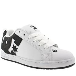 Male Court Graffik Iii Leather Upper Dc Shoes in White and Black