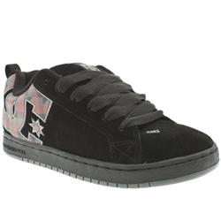 Male Dc Shoes Court Graffik Suede Upper in Black and Red