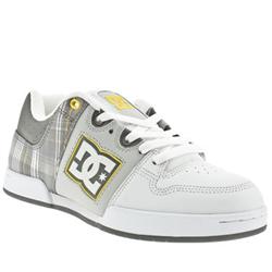 Male Dc Shoes Turbo Leather Upper in White and Grey