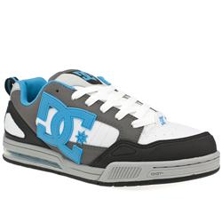 Male General Sn Leather Upper Dc Shoes in White and Grey