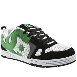 Male Major Leather Upper Dc Shoes in Black and Green