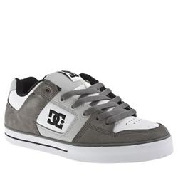 Male Pure Suede Upper Dc Shoes in Grey