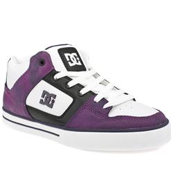Male Radar Se Leather Upper Dc Shoes in White - Purple