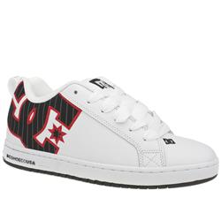 Male Shoes Court Graffik Se Shoe Leather Upper Dc Shoes in White and Black