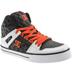 Male Spartan High Leather Upper Dc Shoes in Black and Orange