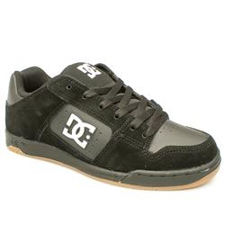 Male Stat Leather Upper Dc Shoes in Black, Black and Grey