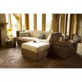 dean Rattan 3-Seater Sofa with Cream Cushions SAVE 100