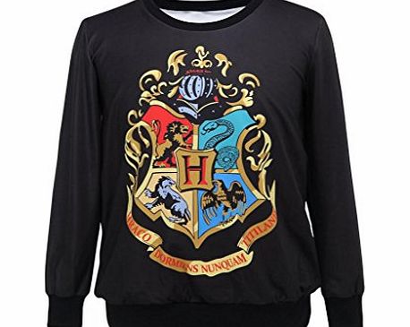 Dear-lover Womens Autumn Long Sleeves O-Neck Classic Harry Potter Sweatshirt One Size Multicoloured