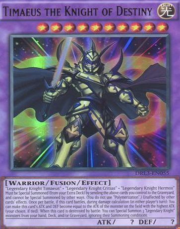 Deckboosters YuGiOh : DRL3-EN055 1st Ed Timaeus the Knight of Destiny Ultra Rare Card - ( Yu-Gi-Oh! Single Card )