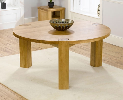 Oak Large Round Dining Table - 160cm