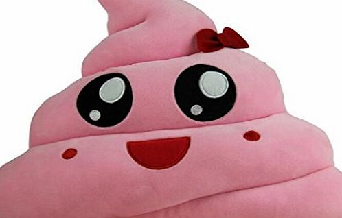 Decorie Super Cute Funny Emoji Tear Eyes Poo Shape Doll Cushion for Kids Toy (Pink 2#)