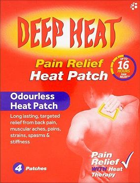 Deep Heat, 2041[^]10067675 Pain Relief Heat Patch - 4 patches
