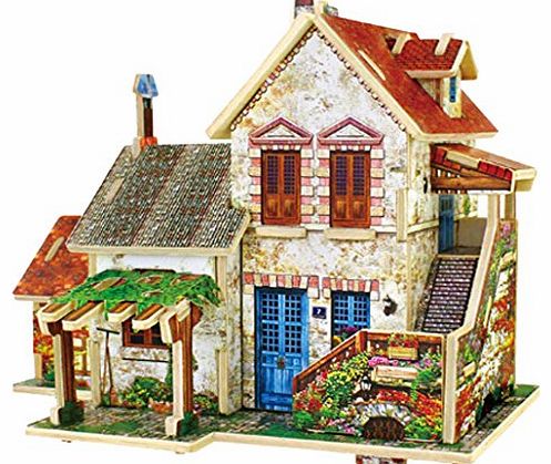 DEHANG Landscape Architecture Model - 3D Jigsaw Woodcraft Kit Wooden Puzzle Kids Toys