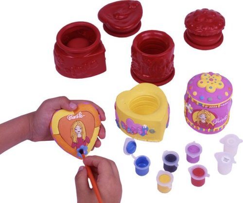 Dekker Toys Barbie Plaster & Paint Trinket Pots