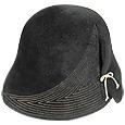Del Moro Ladiesand#39; Soft Felt Cloche with Stitching