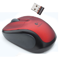 Logitech M305 Cordless Mouse - Ruby Red