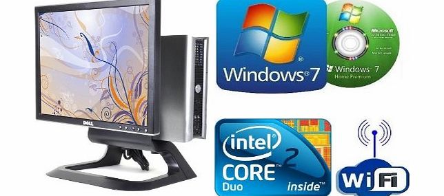 OptiPlex 745 Complete All in One Multitasking Desktop Computer Set - Ultra Small Form Factor (USFF) - Powerful Intel Core 2 Duo 2.4GHz 64-bit enabled Processor - 160GB Hard Drive - 2GB Memory (RA