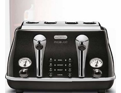 DELONGHI Black Micalite Toaster CTOM4003B