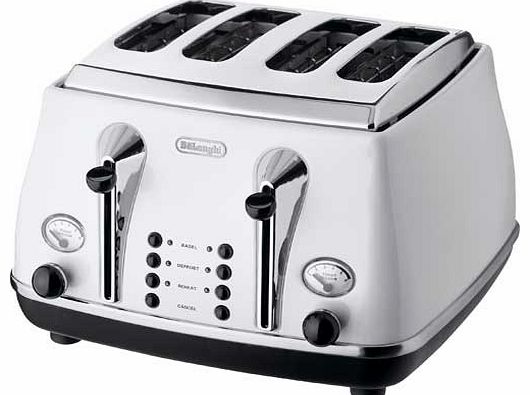De`Longhi CTO4003W 4 Slice Toaster - White
