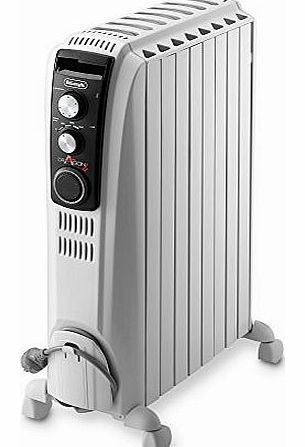 DeLonghi Dragon-4 TRD4 0820T Oil Filled Radiator with Timer, 2 KW - White