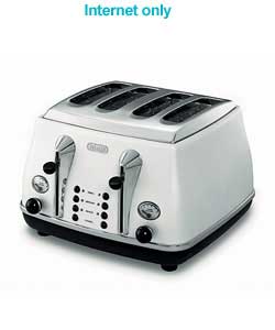 Icona 4 Slice Toaster - White