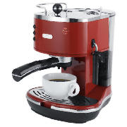 Icona Pump Espresso Machine Red