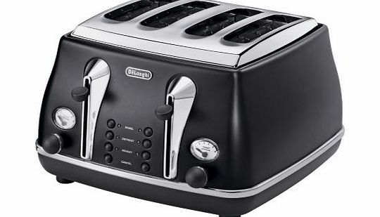 De`Longhi Icona Vintage 4 Slice Toaster - Black