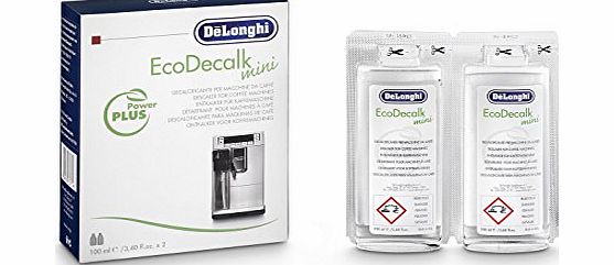 DeLonghi Natural Descaler for Bean to Cup Machines, 2 x 100 ml