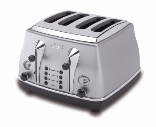 DeLonghi Silver Icona 4 Slice Toaster