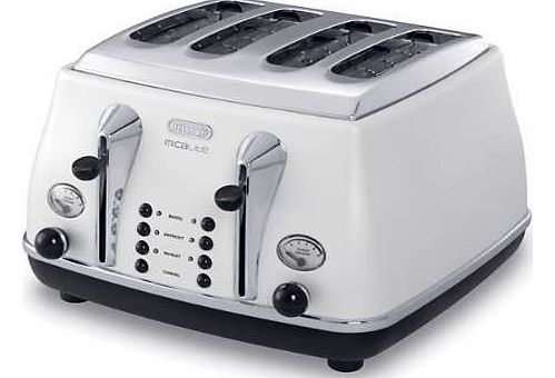DELONGHI White Micalite Toaster CTOM4003W
