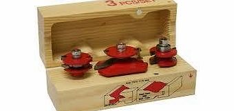 Delta NEW RAISED AND FIELDED CABINET DOOR 3 PC ROUTER BIT SET ROUTER TABLE MAKER NEW
