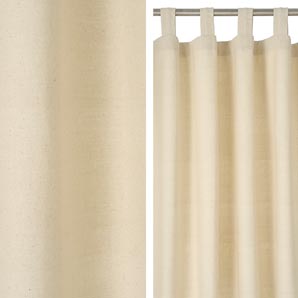 Tab Top Curtains- Natural- W150 x Drop 130cm