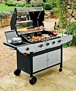 deluxe 4 Burner Gas BBQ TCG4200 with Hood