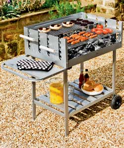 Deluxe Charcoal Trolley BBQ