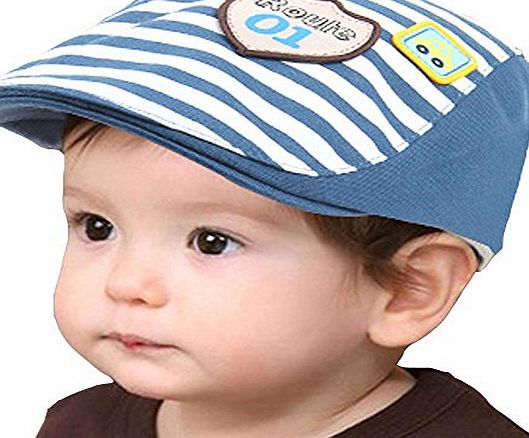 Demarkt Warm Toddler Cotton Stripes Pattern Blue Beret Beanie Cap Baby Girl/Boys Hat