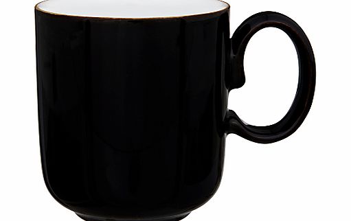 Denby Jet Black Mug, 0.3L, Black