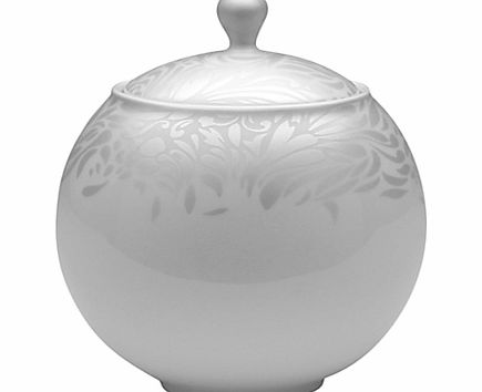 Denby Monsoon Lucille Covered Sugar Pot, Silver