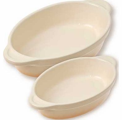 Denby Try Me Medium and Small Oval - Barley