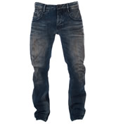Denham Cutter IOB Dirty Wash Button Fly Jeans