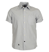Plain Short Sus White and Blue Stripe Shirt