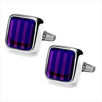 denisonboston Purple Dandy Stripe Cufflinks 005950 by