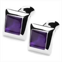 denisonboston Purple Diamond Jewell Cufflinks by