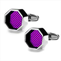 denisonboston Purple Roman Super Dot Cufflinks by