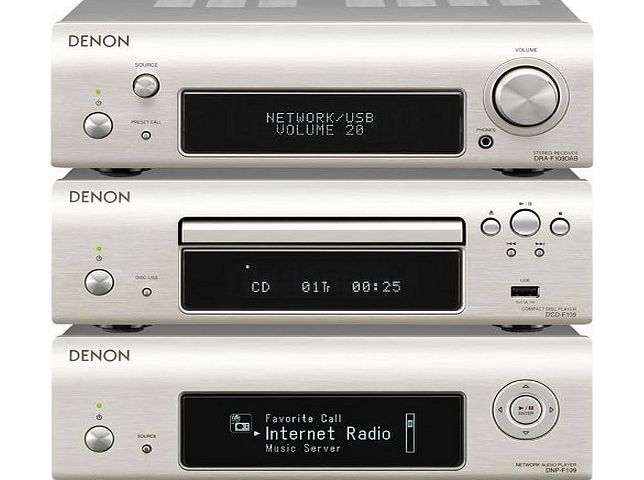 Denon DF109DAB Network   CD Player Micro HiFi System Silver