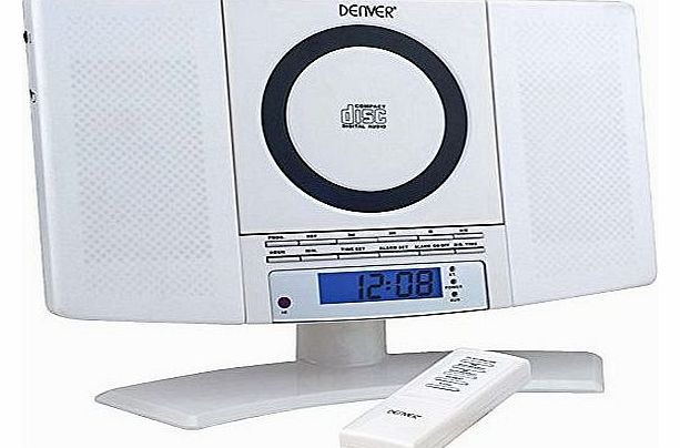  MC-5220 White Wall Mountable Music System CD, FM Radio, Clock & Alarm function, Remote Control