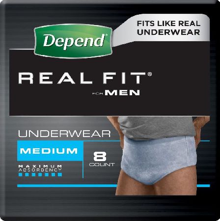 depend, 2102[^]0140165 Real Fit Incontinence Underwear for Men -