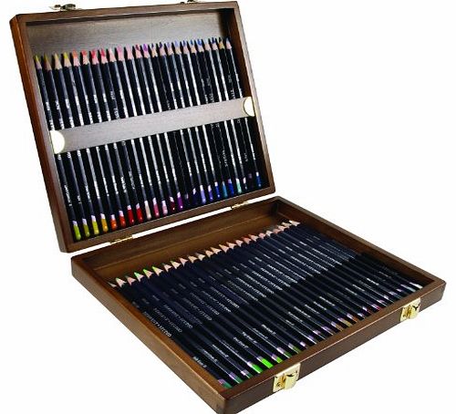 Derwent Studio Wooden Box Fine Blendable Colouring Pencils (Set of 48)